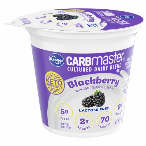 Kroger Carbmaster Blackberry Lowfat Yogurt Cup Perspective: back