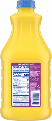 Kroger® Low Acid 100% Orange Juice Perspective: back