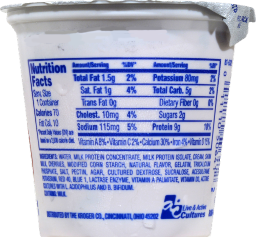 Kroger® CarbMaster™ Black Forest Cake Cultured Dairy Blend Perspective: back