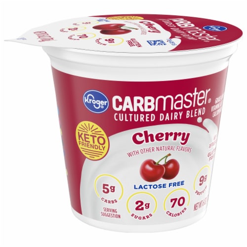 Kroger Carbmaster Cherry Lowfat Yogurt Cup Perspective: back