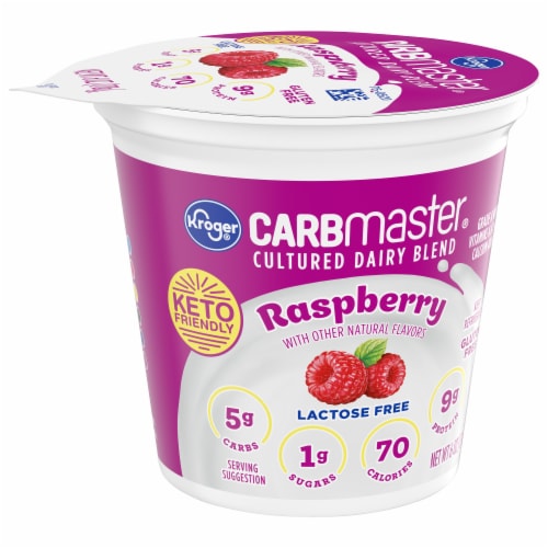 Kroger Carbmaster Raspberry Lowfat Yogurt Cup Perspective: back