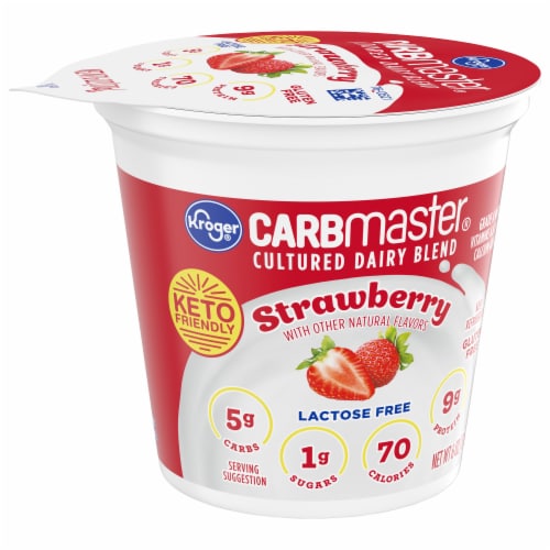 Kroger Carbmaster Strawberry Lowfat Yogurt Cup Perspective: back