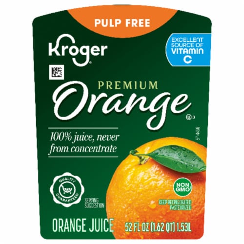 Kroger® Original Pulp Free 100% Orange Juice Perspective: back
