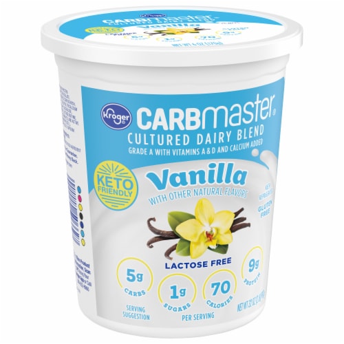 Kroger Carbmaster Vanilla Lowfat Yogurt Tub Perspective: back