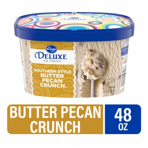 Kroger® Deluxe Southern Style Butter Pecan Crunch Ice Cream Tub Perspective: back