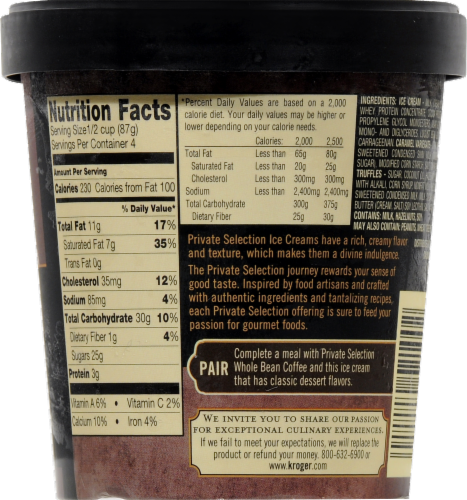 Private Selection® Caramel Hazelnut Fudge Truffle Ice Cream Perspective: back