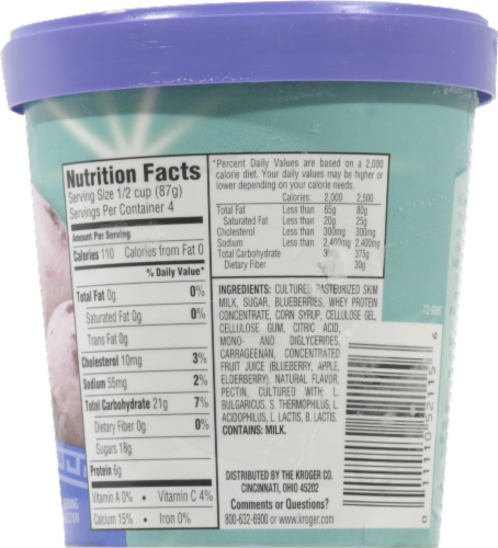 Kroger® Deluxe Blueberry Greek Yogurt Perspective: back