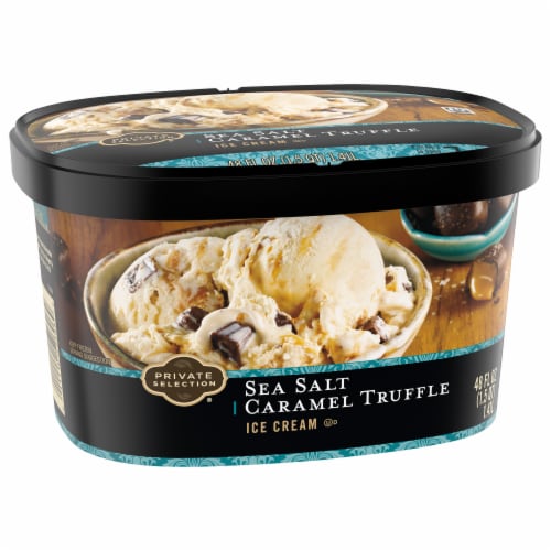 Private Selection® Sea Salt Caramel Truffle Ice Cream Tub Perspective: back