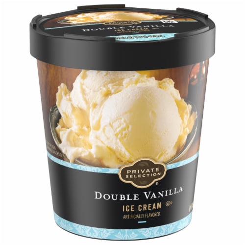 Private Selection® Double Vanilla Ice Cream Pint Perspective: back
