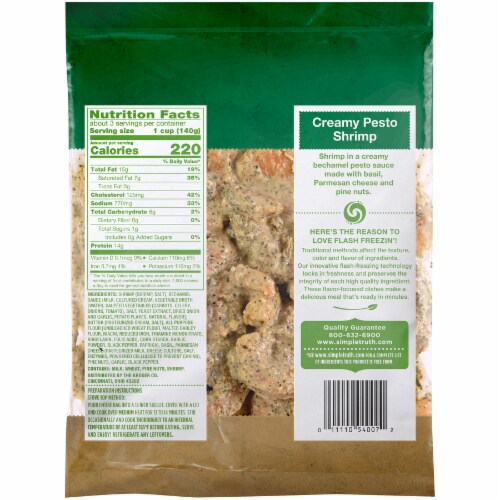 Simple Truth™ Sautes Creamy Pesto Shrimp, 16 oz Kroger