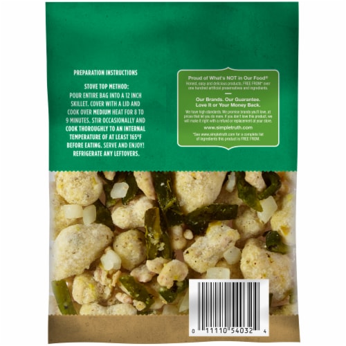 Simple Truth™ Sautes Pork Chile Verde Frozen Meal Perspective: back