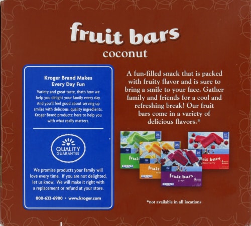Kroger® Coconut Fruit Bars Perspective: back