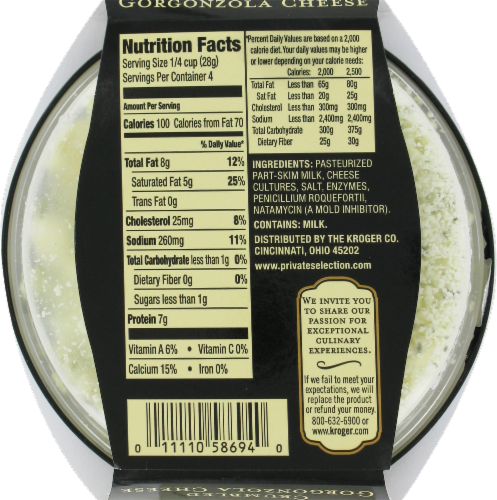 Private Selection™ Crumbled Gorgonzola Cheese Perspective: back