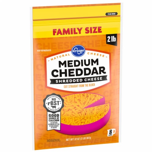 Kroger® Shredded Medium Cheddar Cheese Perspective: back