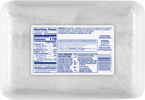 Kroger® Traditional Pork Sausage Links Perspective: back
