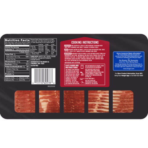 Kroger® Naturally Hardwood Smoked Sliced Bacon Perspective: back