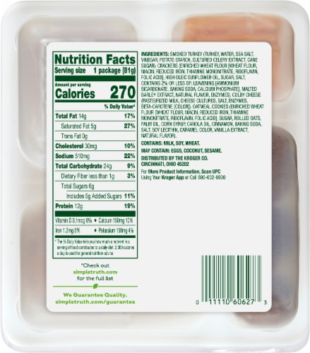 Simple Truth® Turkey & Cheese Natural Lunch Kit Perspective: back