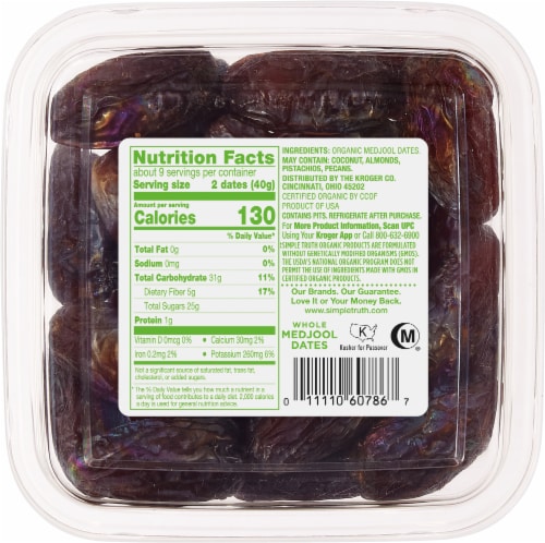 Simple Truth Whole Medjool Dates Perspective: back
