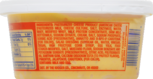 Kroger® Pimento Cheese Spread with Jalapeno Peppers Perspective: back