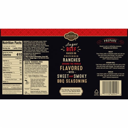 Private Selection® BBQ Burgers Perspective: back