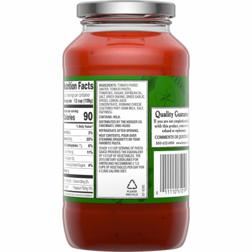 Zia Italiana Tomato Basil Pasta Sauce Perspective: back