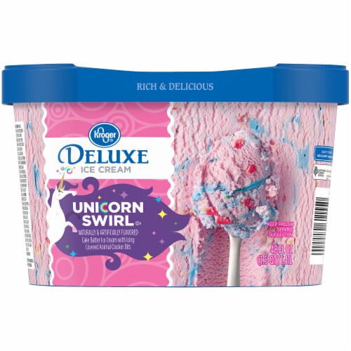 Kroger® Deluxe Unicorn Swirl Ice Cream Tub Perspective: back