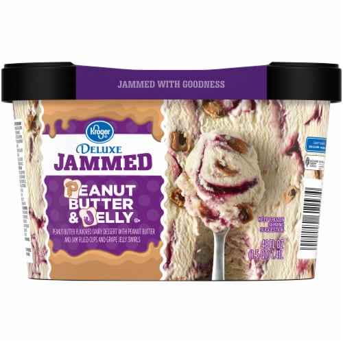 Kroger® Deluxe Jammed Peanut Butter & Jelly Ice Cream Perspective: back