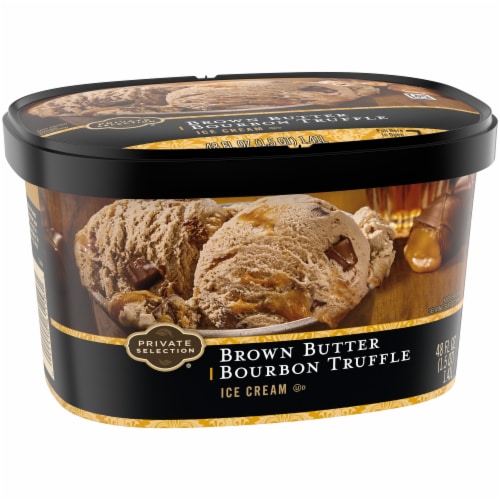 Private Selection® Brown Butter Bourbon Truffle Ice Cream Tub Perspective: back