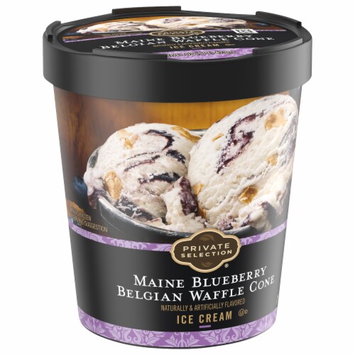 Private Selection™ Maine Blueberry Belgian Waffle Cone Ice Cream Pint Perspective: back