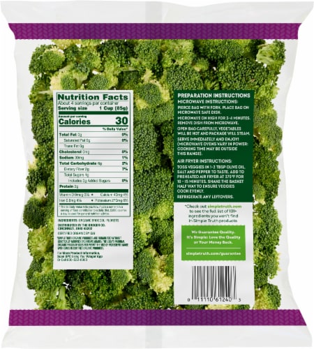 Simple Truth Organic 12oz Broccoli Florets Perspective: back