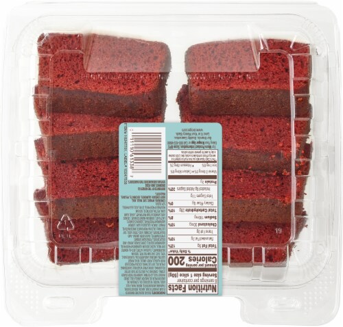 Bakery Fresh Goodness Iced Sliced Red Velvet Loaf Cake Perspective: back