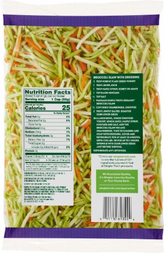 Simple Truth Organic® Broccoli Slaw Perspective: back