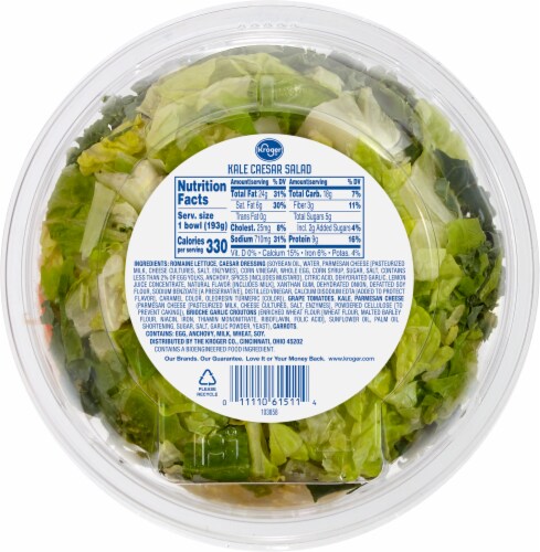 Kroger® Kale Caesar Salad Bowl Kit Perspective: back