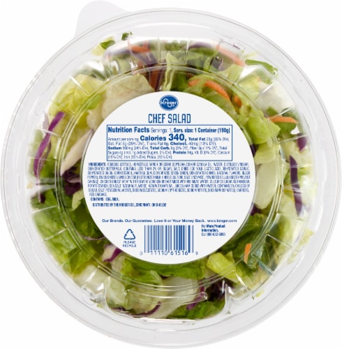 Kroger® Chef with Chicken & Ham Salad Bowl Kit Perspective: back