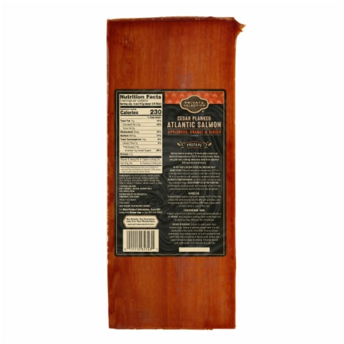 Private Selection Atlantic Cedar Planked Applewood, Orange & Ginger Flavored Salmon 24 oz Perspective: back