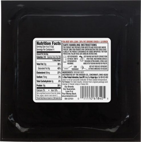Private Selection® Angus Ground Beef 80/20 Perspective: back