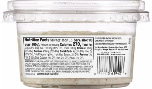 Kroger® Yellowfin Tuna Salad Perspective: back