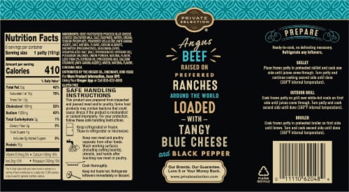 Private Selection® Angus Beef Black Black and Blue Patties Perspective: back