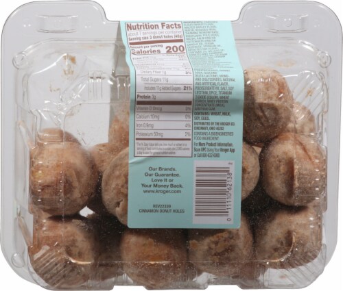 Bakery Fresh Goodness Cinnamon Powder Donut Holes Perspective: back