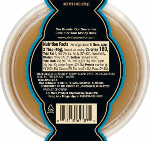Private Selection® Gourmet Sea Salt Caramel Dip Perspective: back