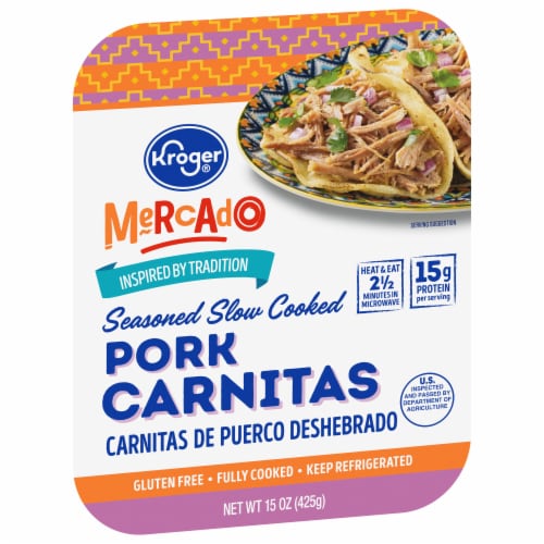 Kroger® Mercado Seasoned Slow Cooked Pork Carnitas Perspective: back