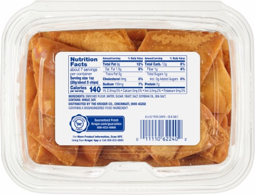 Kroger® Sea Salt Pita Chips Perspective: back