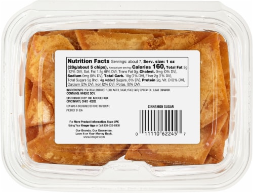 Kroger® Cinnamon Sugar Pita Chips Perspective: back