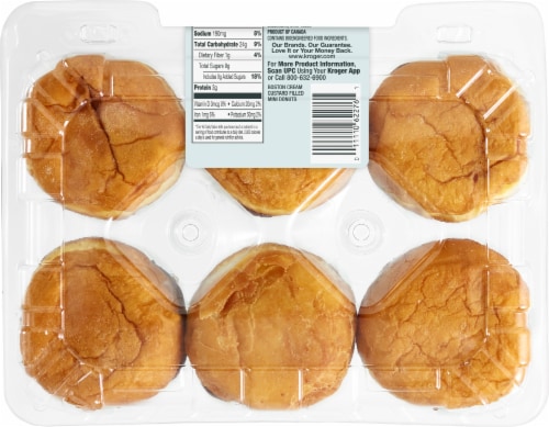 Bakery Fresh Goodness Boston Cream Custard Filled Mini Donuts Perspective: back