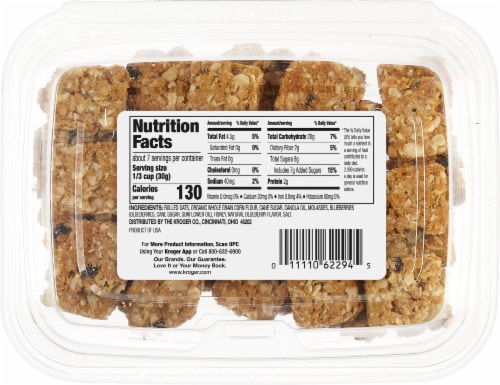 Kroger® Blueberry Granola Bites Perspective: back