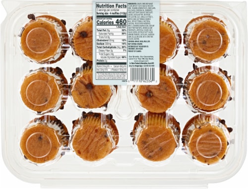 Bakery Fresh Goodness Chocolate Chip Mini Muffins Perspective: back