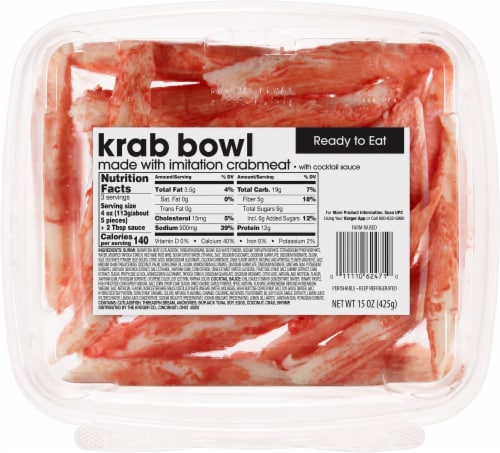 Kroger Surimi Bowl Perspective: back