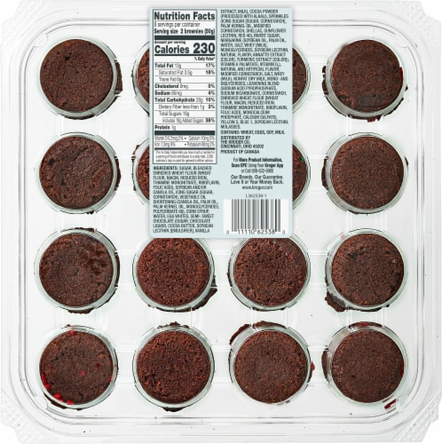 Bakery Fresh Candy Cane Sprinkle Brownie Bites Perspective: back
