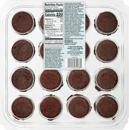 Bakery Fresh Candy Cane Sprinkle Brownie Bites Perspective: back