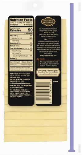 Private Selection® Vermont Sharp White Cheddar Sliced Cheese Perspective: back